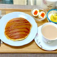 朝食 ホットケーキなど